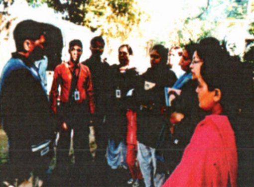 SJGWT Team during a briefing at Malir Leprosy Center, Funded by WHO